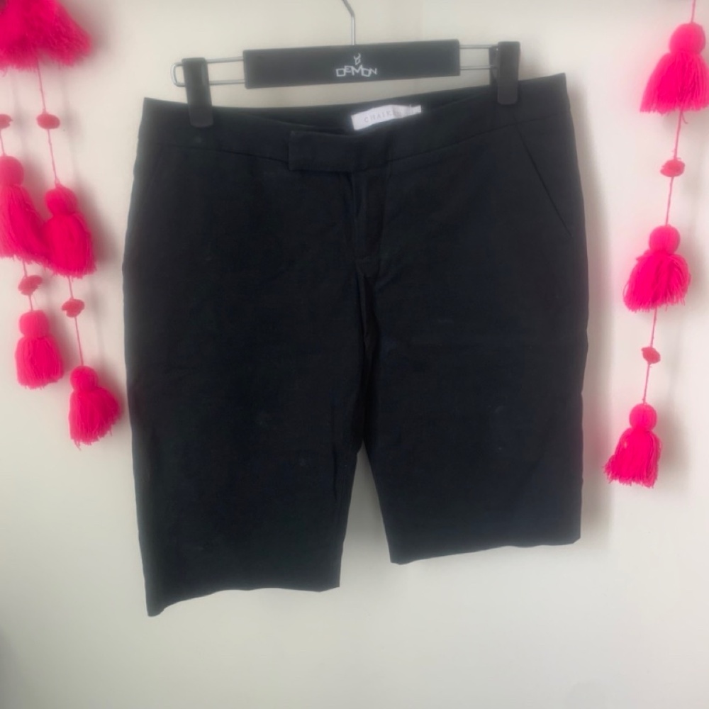 Chaiken designer cotton low-rise, watch pocket bermuda shorts